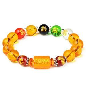 Feng Shui Citrine Five-Element Wealth Prosperity Bracelet